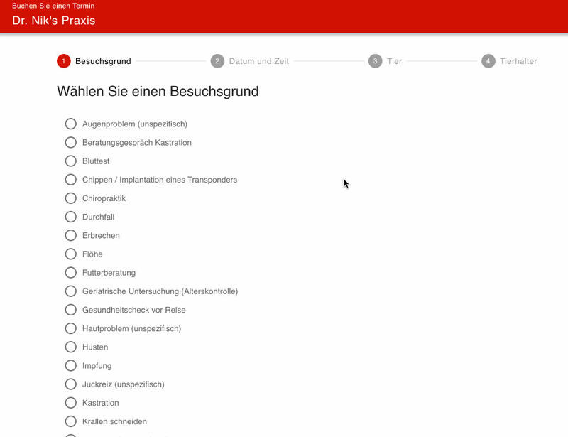 Project Heiland Appointment Booking